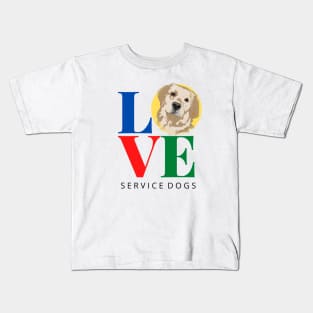 Love Service Dogs Light Kids T-Shirt